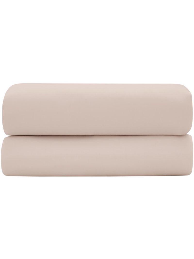 Drap plat - Coton Pur - 100% Satin de coton Peigné" / 120 fils/cm² Blush - Kiabi