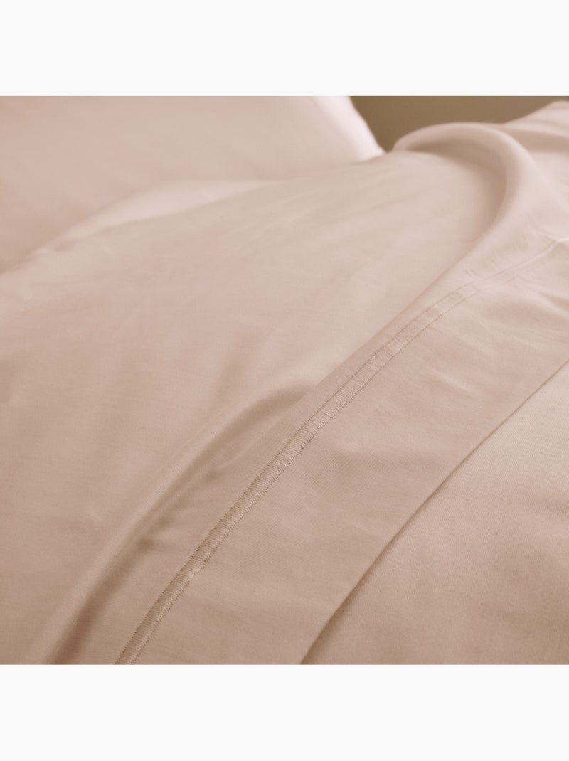 Drap plat - Coton Pur - 100% Satin de coton Peigné" / 120 fils/cm² Blush - Kiabi