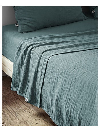 Drap plat - L'effet papillon - 100% gaze de coton 125 gr/m²