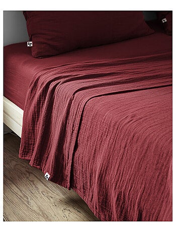 Drap plat - L'effet papillon - 100% gaze de coton 125 gr/m²