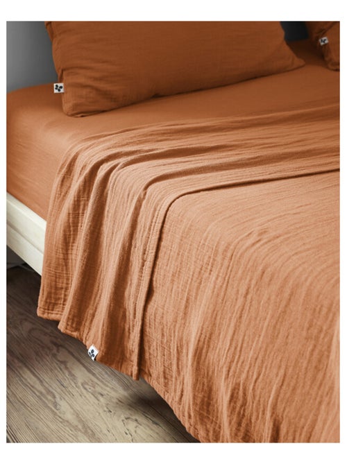 Drap plat - L'effet papillon - 100% gaze de coton 125 gr/m² - Kiabi