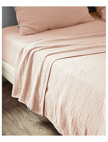Drap plat - L'effet papillon - 100% gaze de coton 125 gr/m²