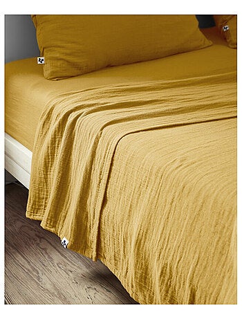 Drap plat - L'effet papillon - 100% gaze de coton 125 gr/m²