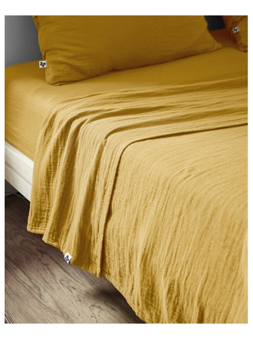 Drap plat - L'effet papillon - 100% gaze de coton 125 gr/m² - Kiabi