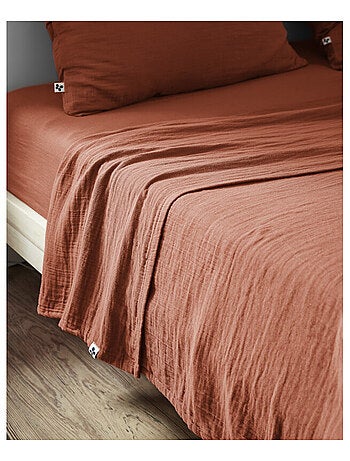 Drap plat - L'effet papillon - 100% gaze de coton 125 gr/m²