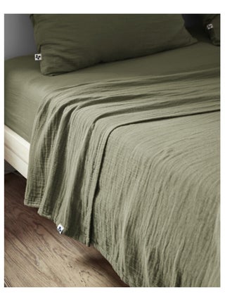 Drap plat - L'effet papillon - 100% gaze de coton 125 gr/m²