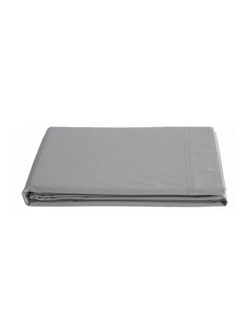 Drap plat - Vent du Sud - 100% Percale de coton peigné Argent - Kiabi