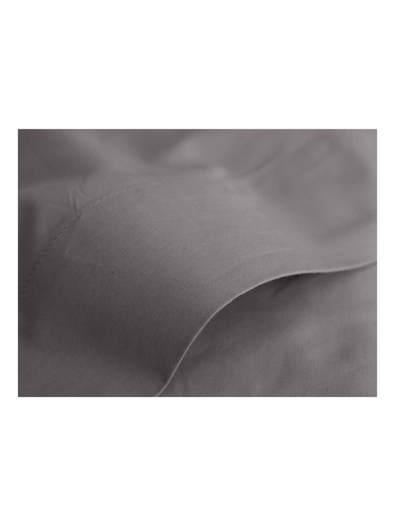 Drap plat - Vent du Sud - 100% Percale de coton peigné Bleu ardoise - Kiabi