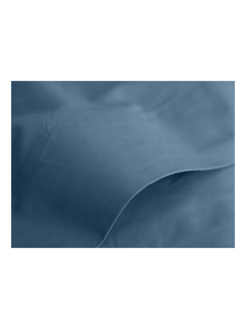 Drap plat - Vent du Sud - 100% Percale de coton peigné Bleu marine - Kiabi