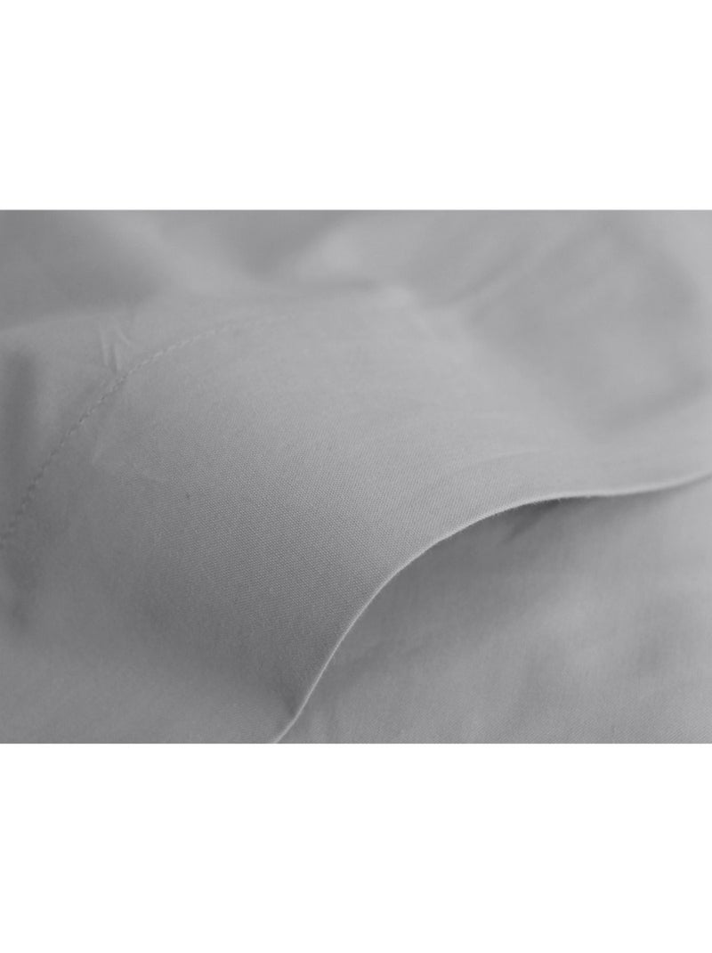 Drap plat - Vent du Sud - 100% Percale de coton peigné Gris - Kiabi