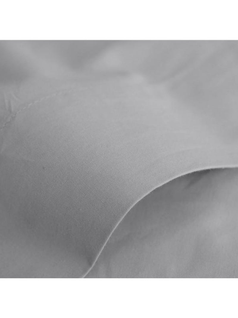 Drap plat - Vent du Sud - 100% Percale de coton peigné Gris clair - Kiabi