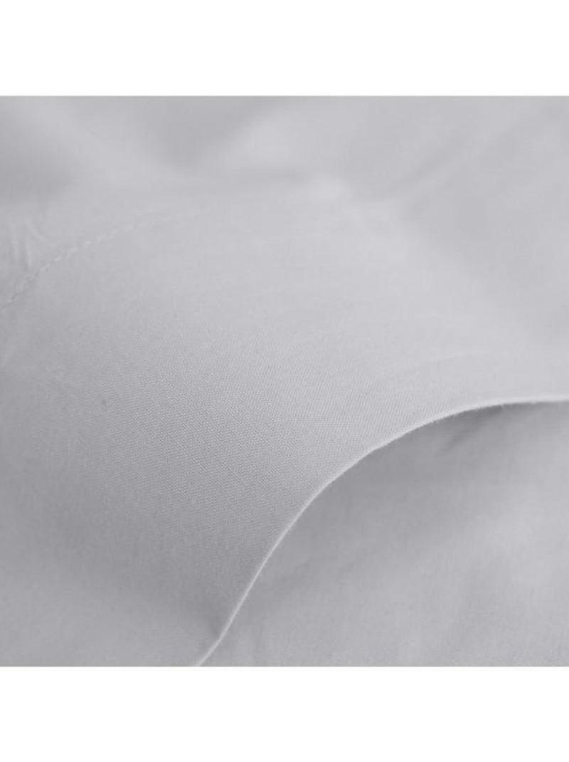 Drap plat - Vent du Sud - 100% Percale de coton peigné Gris clair - Kiabi