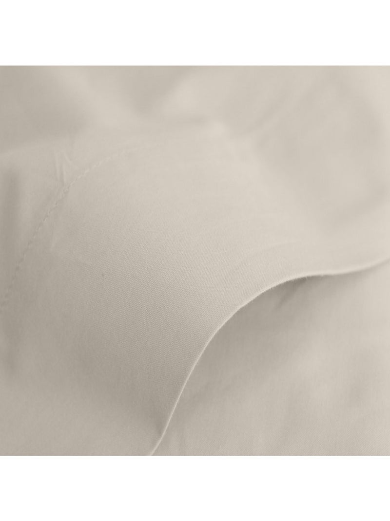 Drap plat - Vent du Sud - 100% Percale de coton peigné Ivoire - Kiabi