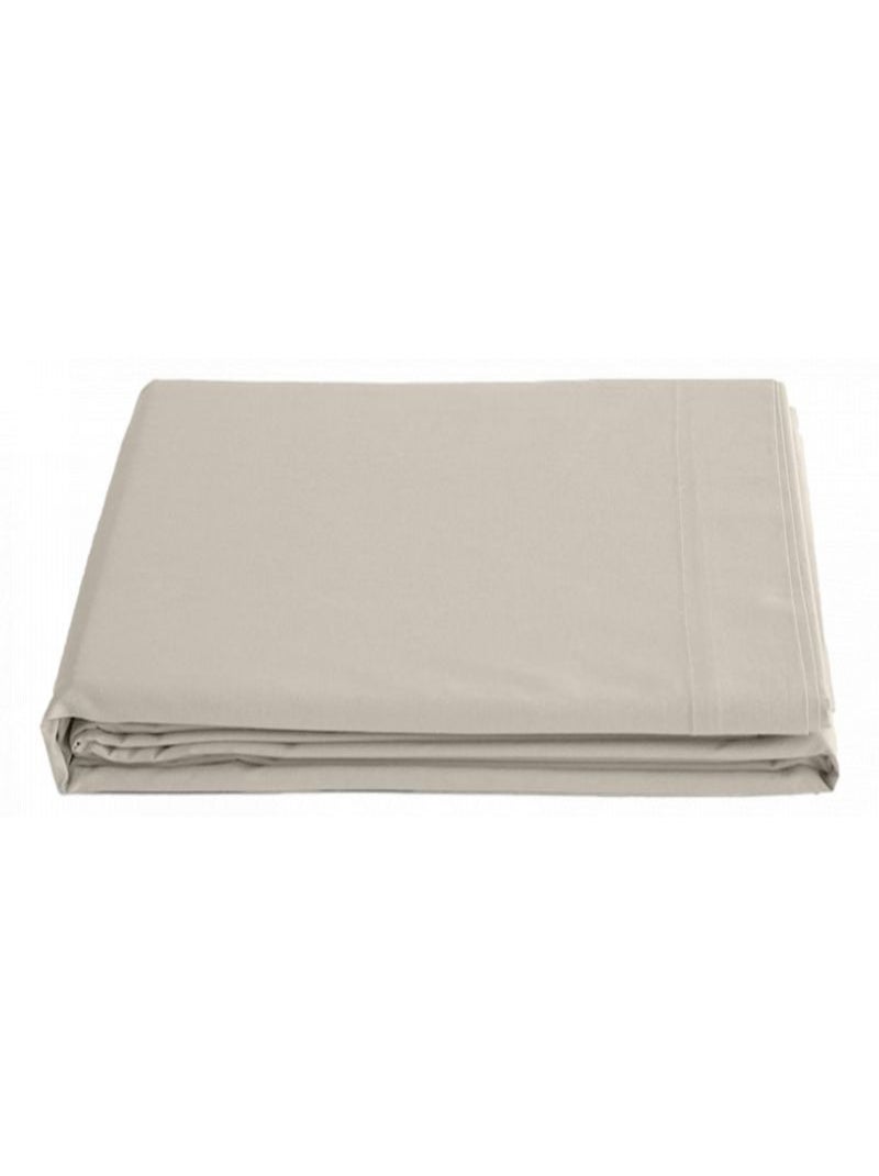Drap plat - Vent du Sud - 100% Percale de coton peigné Ivoire - Kiabi