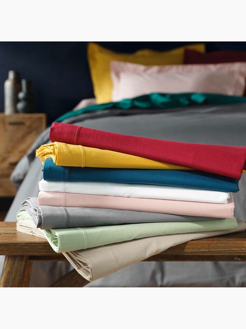 Drap plat 1 personne coton 57 fils Lina - Kiabi