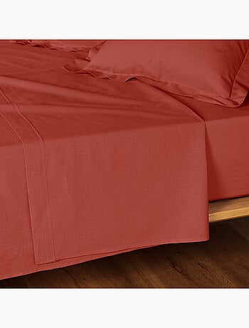 Drap plat 1 personne coton 57 fils Lina