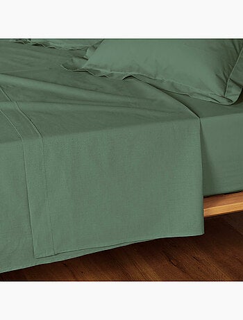 Drap plat 1 personne coton 57 fils Lina