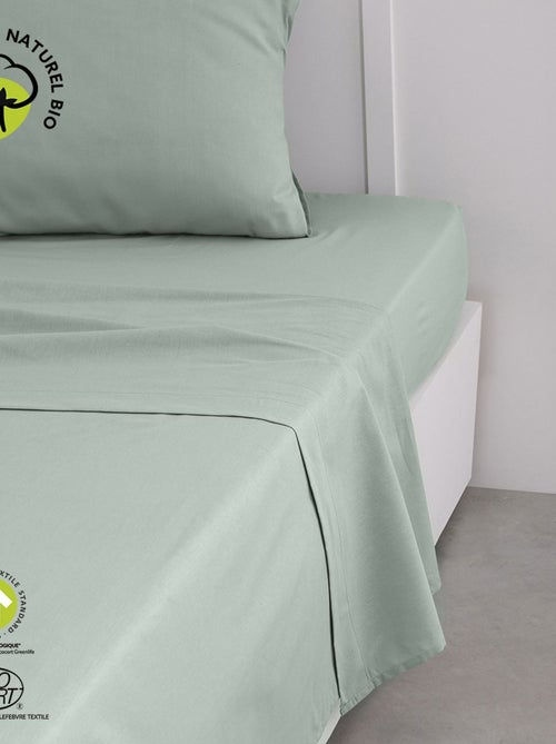 Drap plat 1 place en coton BIO - Kiabi Drap plat 1 place en coton BIO - Kiabi