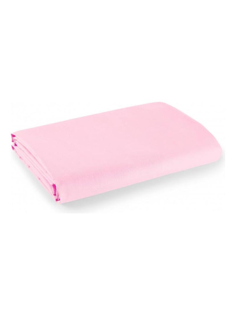 Drap plat 1 place et 2 places 100% coton/57 fils/cm² - Pétale - 180 x 290 cm pour lit 1 place Rose - Kiabi