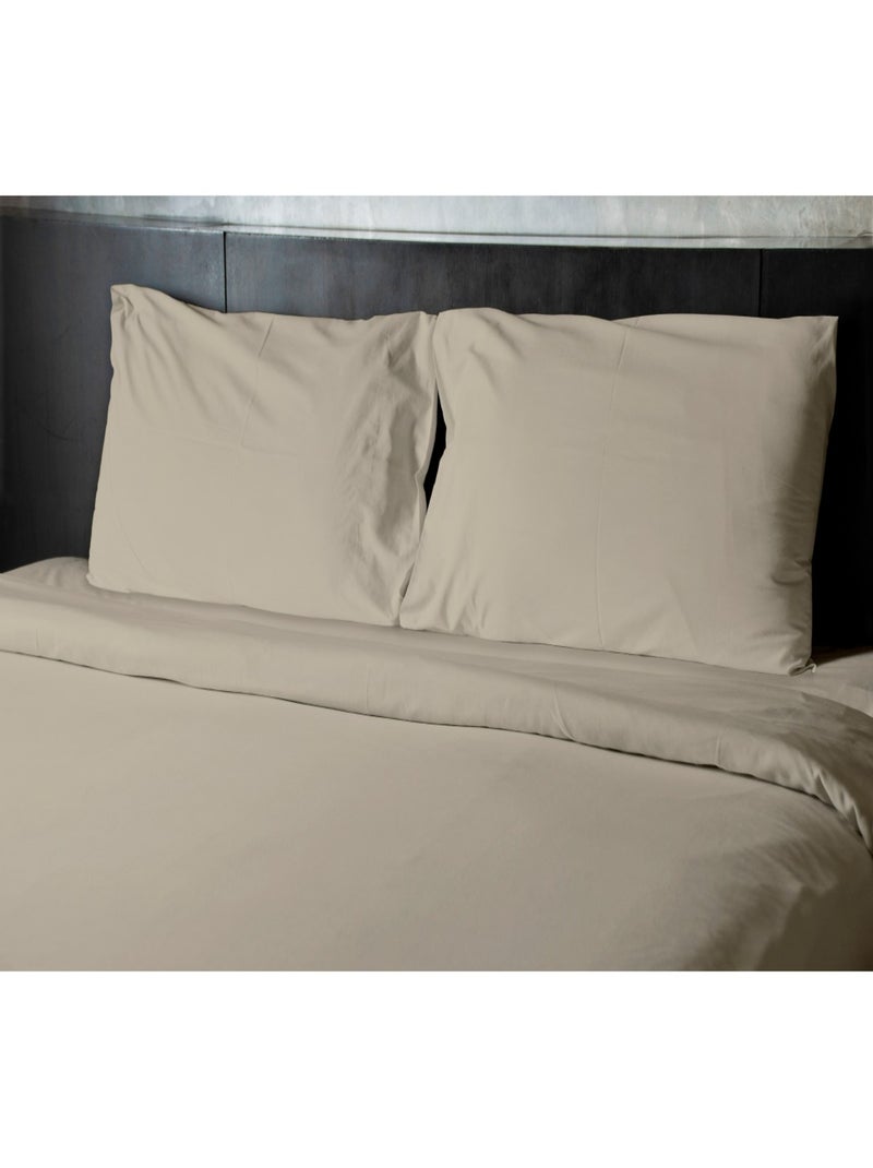 Drap plat 100% coton 57 fils/cm² – Doux et résistant – Plusieurs tailles – Facile d’entretien Beige clair - Kiabi