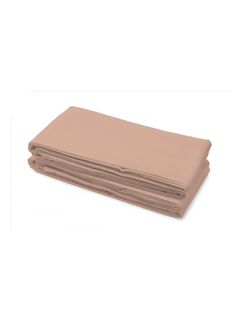 Drap plat 100% coton 57 fils/cm² – Doux et résistant – Plusieurs tailles – Facile d’entretien Rose - Kiabi