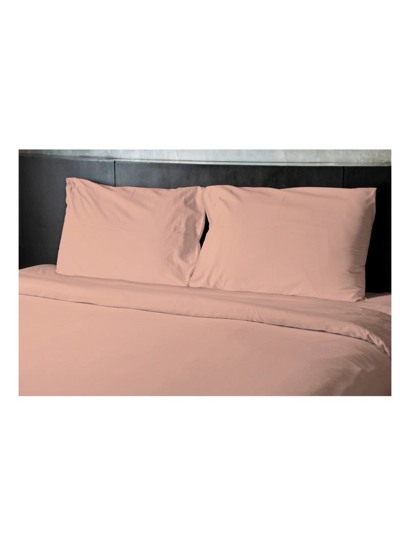 Drap plat 100% coton 57 fils/cm² – Doux et résistant – Plusieurs tailles – Facile d’entretien Rose - Kiabi