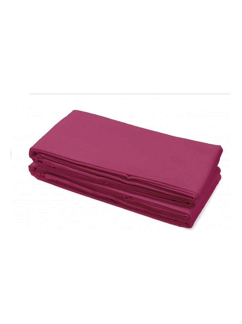 Drap plat 100% coton 57 fils/cm² – Doux et résistant – Plusieurs tailles – Facile d’entretien Rose fushia - Kiabi