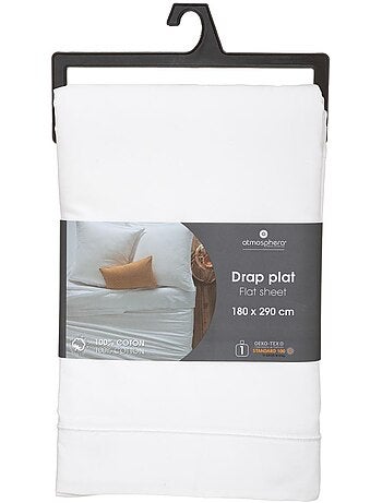 Drap plat 100% coton CARINA