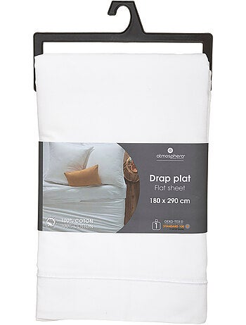Drap plat 100% coton CARINA