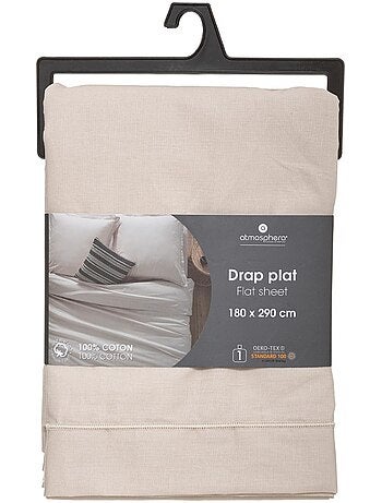 Drap plat 100% coton CARINA
