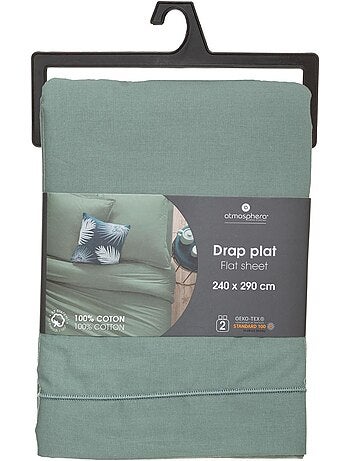 Drap plat 100% coton CARINA