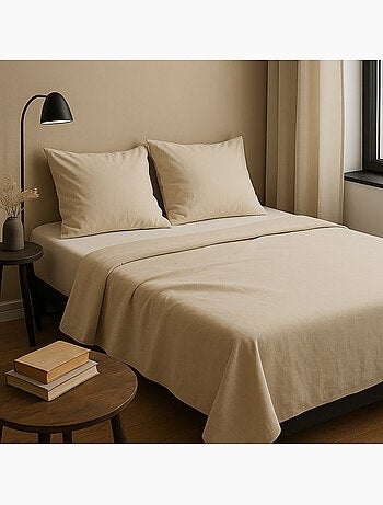 Drap plat 100% coton uni