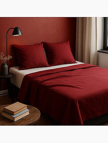 Drap plat 100% coton uni