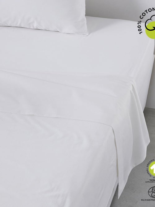 Drap plat 2 places en coton BIO - Kiabi Drap plat 2 places en coton BIO - Kiabi