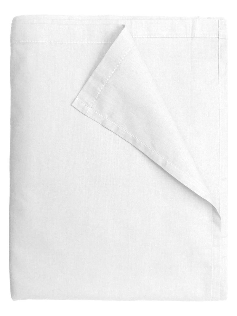 Drap Plat 240x300 cm Blanc - 100% coton 57 Fils Blanc - Kiabi