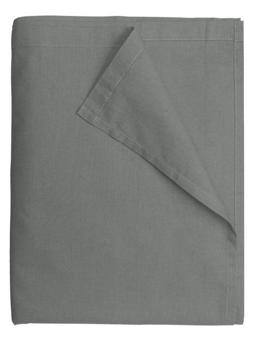 Drap Plat 240x300 cm Gris - 100% coton 57 Fils - Kiabi
