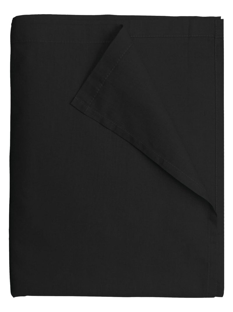 Drap Plat 240x300 cm Noir - 100% coton 57 Fils Noir - Kiabi