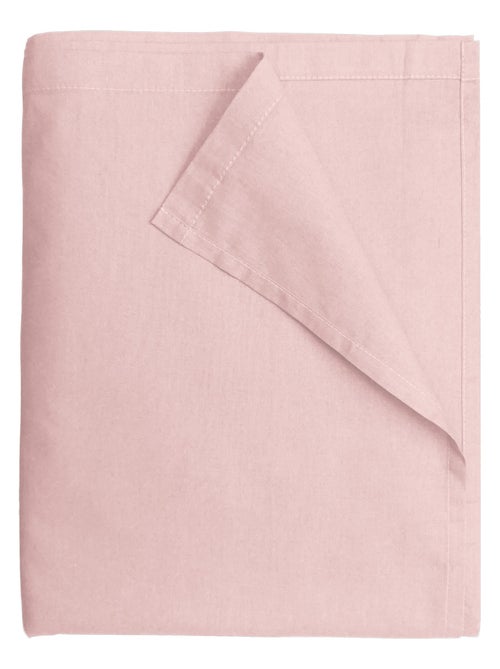 Drap Plat 240x300 cm Rose poudré - 100% coton 57 Fils - Kiabi