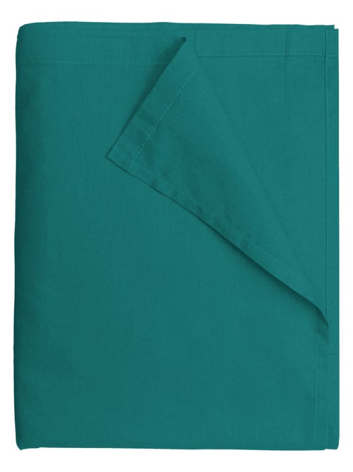Drap Plat 240x300 cm Vert turquoise - 100% coton 57 Fils - Kiabi