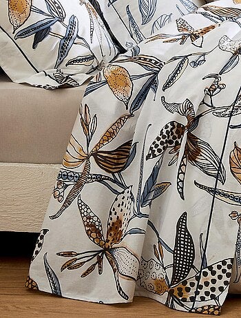 Drap plat aux fleurs exubérantes