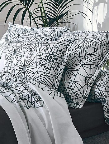 Drap plat aux motifs floraux et graphiques
