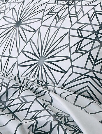 Drap plat aux motifs floraux et graphiques