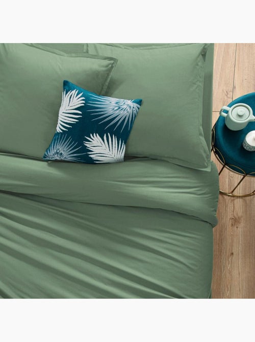 Drap plat "Carina" en coton 180x290cm vert céladon - Kiabi