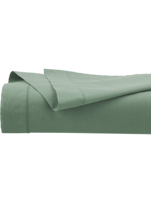 Drap plat "Carina" en coton 180x290cm vert céladon - Kiabi