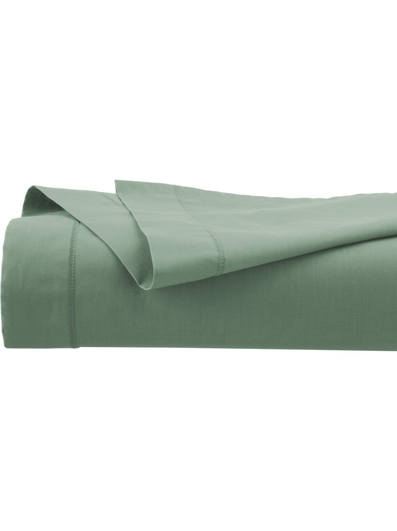 Drap plat "Carina" en coton 180x290cm vert céladon Vert clair - Kiabi