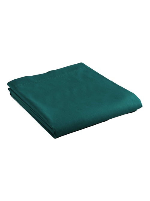 Drap plat coton 240 x 300 cm biolina emeraude - Kiabi