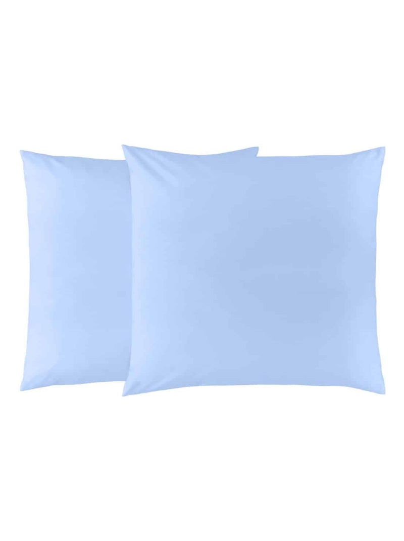 Drap plat coton 57 fils en molleton flanelle TOUDOUX Bleu - Kiabi