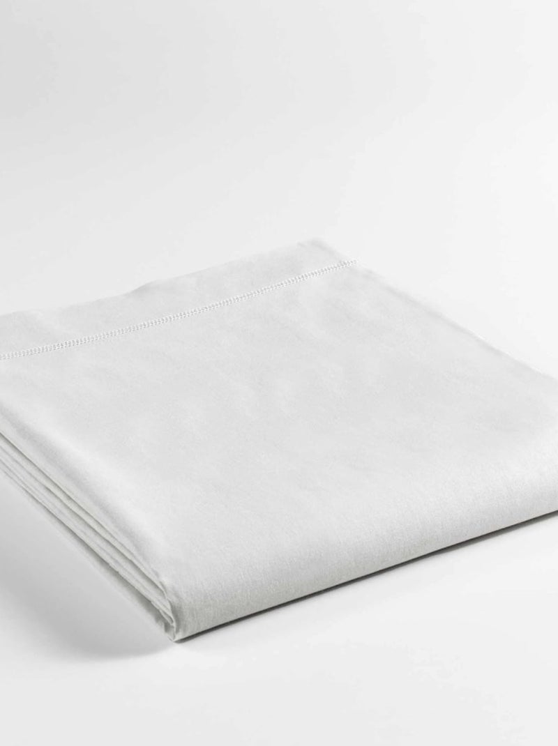 Drap Plat Coton 57 fils LINA PROMO LINGE Blanc - Kiabi