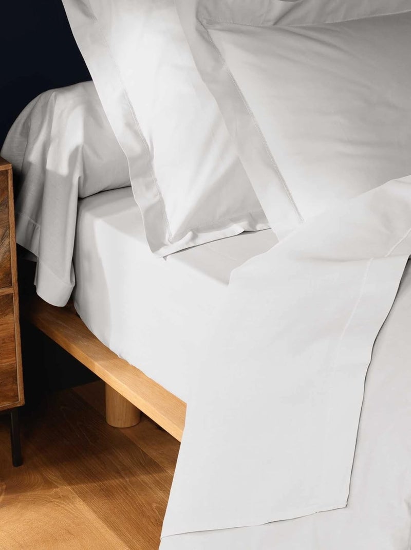 Drap Plat Coton 57 fils LINA PROMO LINGE Blanc - Kiabi