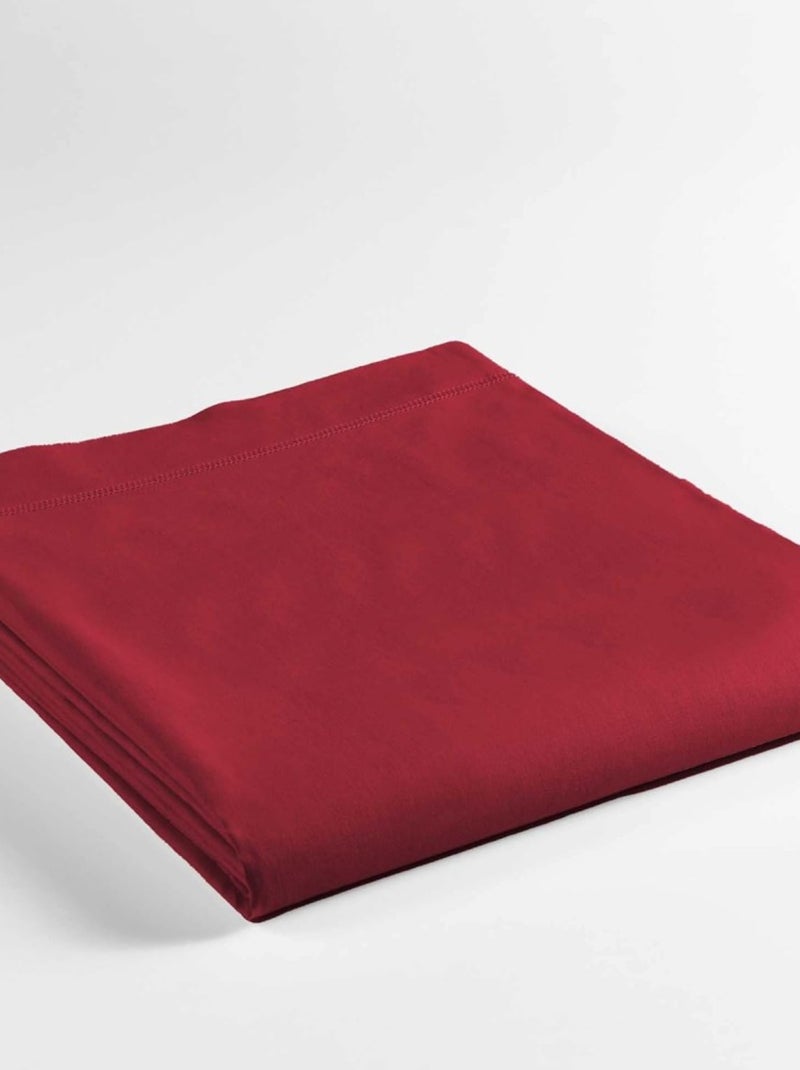 Drap Plat Coton 57 fils LINA PROMO LINGE Rouge - Kiabi